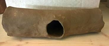 Tonröhre mit Mittelloch d=6 cm, L=20 cm