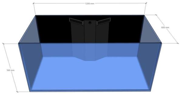 D-D Aqua-Pro Reef 1350 METAL FRAME DRIFTWOOD CONCRETE