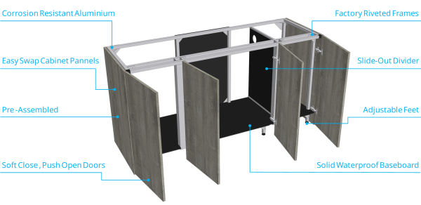 D-D Aqua-Pro Reef 1800 METAL FRAME JAPANESE PEAR GLOSS