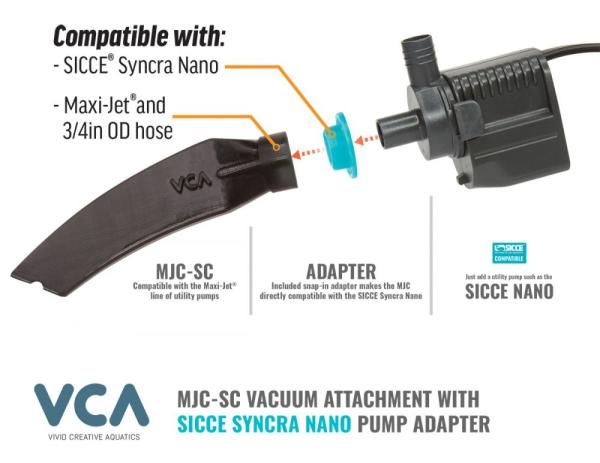 VCA MJ Crevice tool with SICCE Nano Adapter